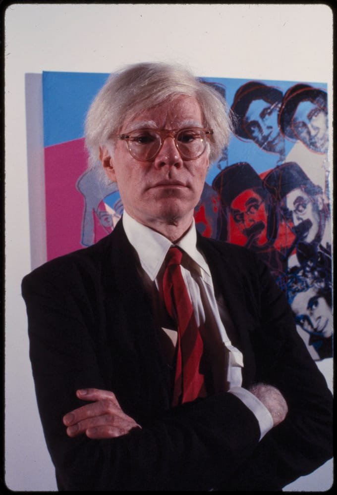 Andy Warhol photographed at the Jewish Museum, 1980, silkscreened